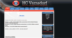 Desktop Screenshot of hcvarnsdorf.cz